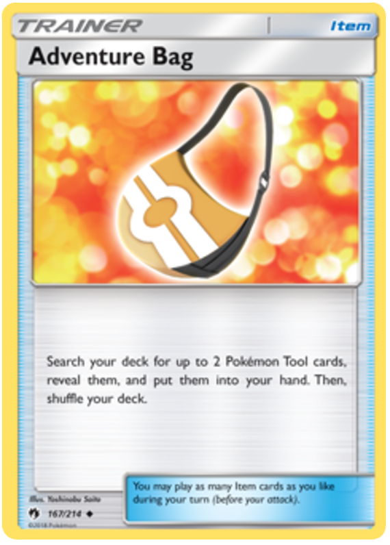Pokemon Card Lost Thunder 167/214 Adventure Bag Item Uncommon *MINT*