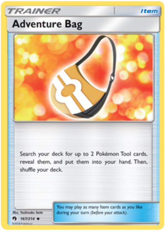 Pokemon Card Lost Thunder 167/214 Adventure Bag Item Uncommon *MINT*