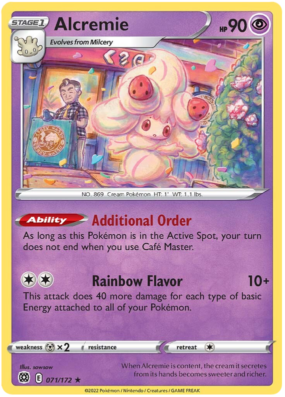 Pokemon Card Brilliant Stars 071/172 71/172 Alcremie Rare