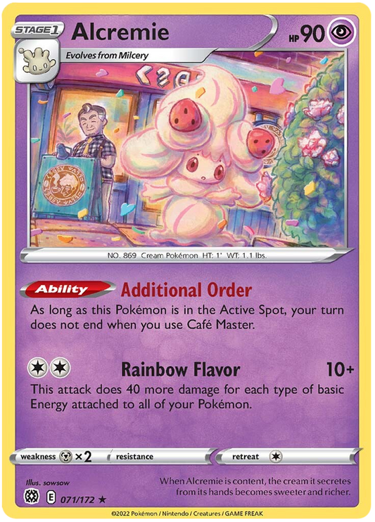 Pokemon Card Brilliant Stars 071/172 71/172 Alcremie Rare