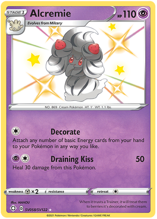 <transcy>Pokemon Card Shining Fates SV058 / SV122 SV58 / SV122 Alcremie Shiny Rare</transcy>