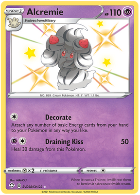<transcy>Pokemon Card Shining Fates SV058 / SV122 SV58 / SV122 Alcremie Shiny Rare</transcy>