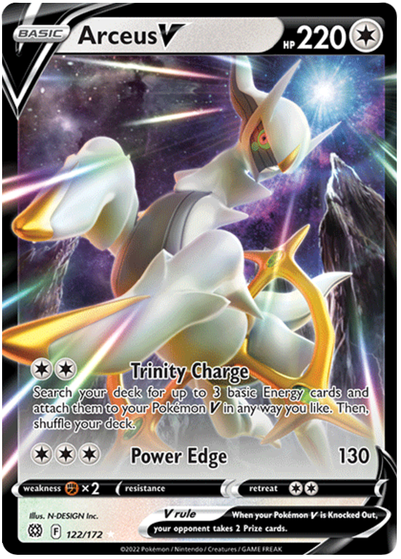 Pokemon Card Brilliant Stars 122/172 Arceus V Ultra Rare *M*