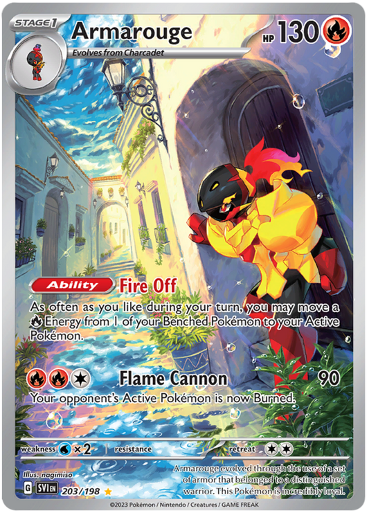 Pokemon Card Scarlet & Violet 203/198 Armarouge Illustration Rare *MINT*