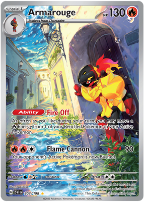 Pokemon Card Scarlet & Violet 203/198 Armarouge Illustration Rare *MINT*