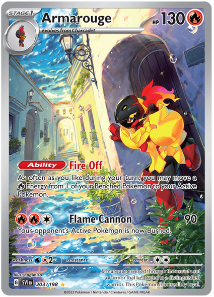 Pokemon Card Scarlet & Violet 203/198 Armarouge Illustration Rare *MINT*