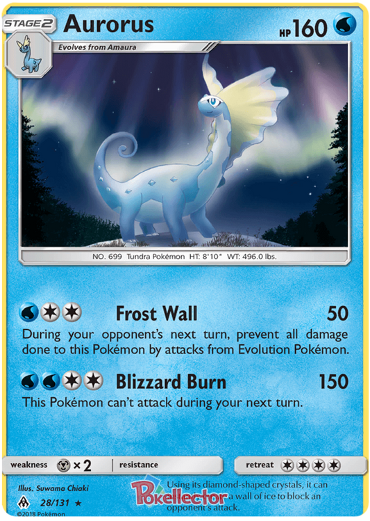 Pokemon Card Forbidden Light 28/131 028/131 Aurorus Holo Rare *MINT*
