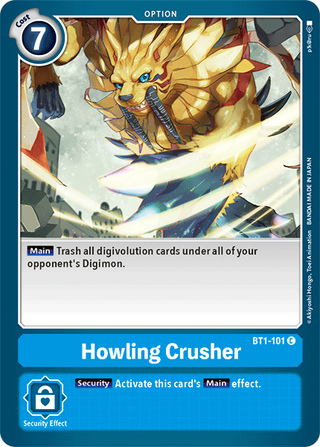 Digimon Card Ver 1.5 Howling Crusher BT1-101 C