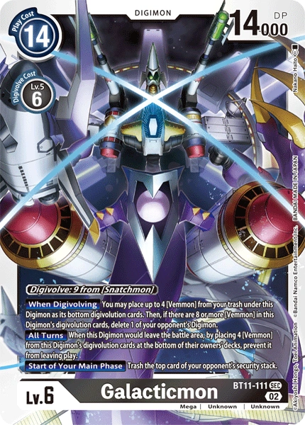 Digimon Card Dimensional Phase Galacticmon BT11-111 SEC