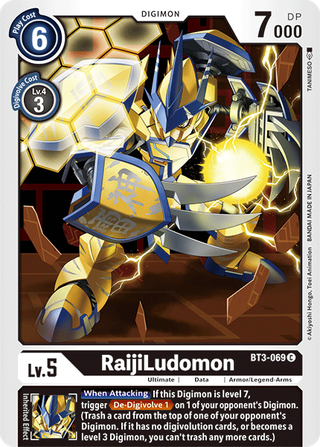 Digimon Card Ver 1.5 RaijiLudimon BT3-069 C