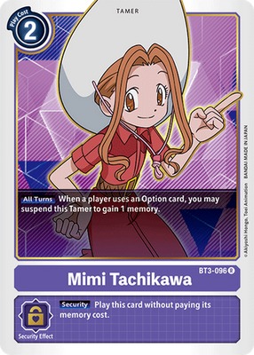 Digimon Card Ver 1.5 Mimi Tachikawa BT3-096 R