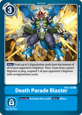 Digimon Card Ver 1.5 Death Parade Blaster BT3-100 C