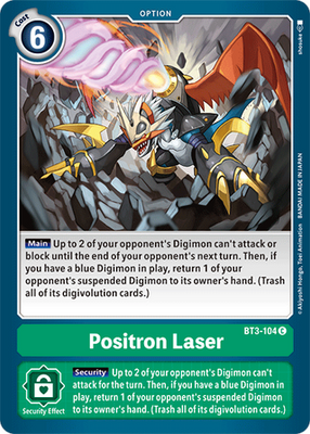 Digimon Card Ver 1.5 Positron Laser BT3-104 C