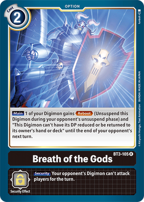 Digimon Card Ver 1.5 Breath of the Gods BT3-105 R