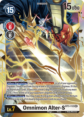 Digimon Card Ver 1.5 Omnimon Alter-S BT3-112 SEC