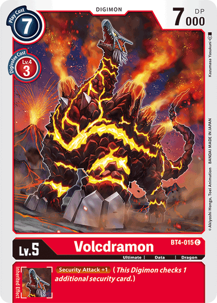 Digimon Card Great Legend Volcdramon BT4-015 C