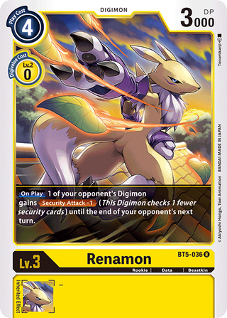 Digimon Card Battle of Omni Renamon BT5-036 R