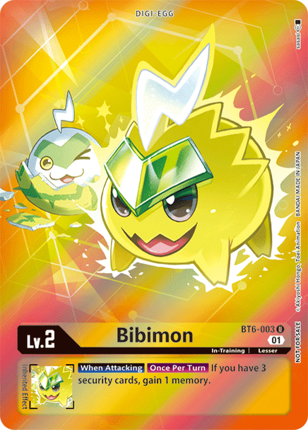 بطاقة Digimon Double Diamond Bibimon BT6-003 U فن بديل