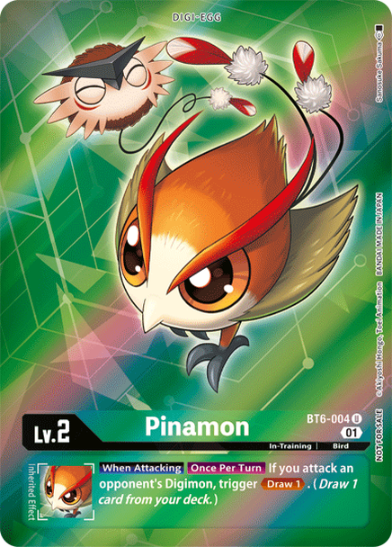 بطاقة Digimon Double Diamond Pinamon BT6-004 U فن بديل