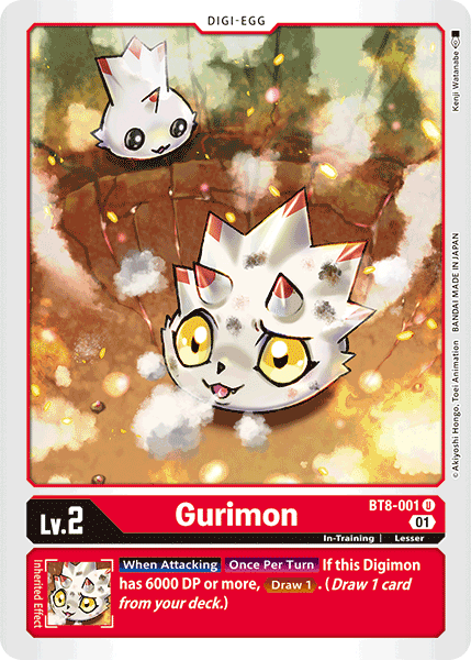 Digimon Card New Awakening Gurimon BT8-001 U