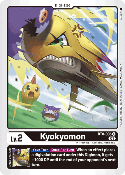 Digimon Card New Awakening Kyokyomon BT8-005 U