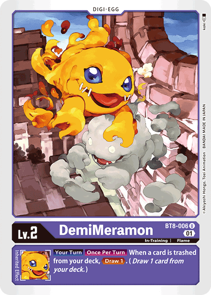 Digimon Card New Awakening DemiMeramon BT8-006 U