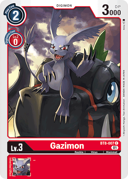 Digimon Card New Awakening Gazimon BT8-007 C