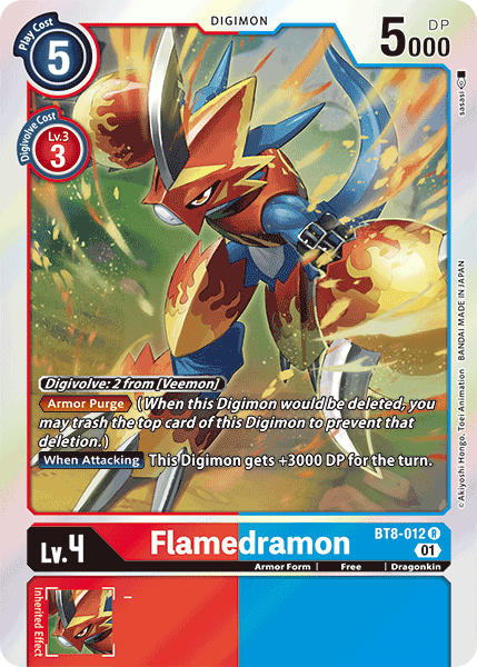 Digimon Card New Awakening Flamedramon BT8-012 R