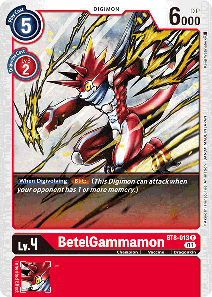 Digimon Card New Awakening BetelGammamon BT8-013 C