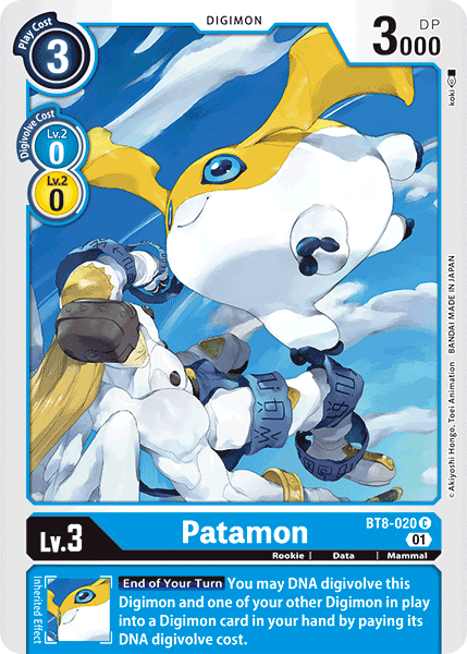 Digimon Card New Awakening Patamon BT8-020 C