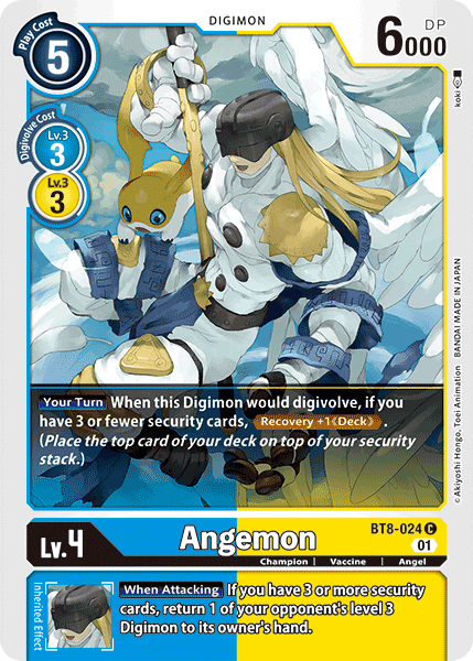 Digimon Card New Awakening Angemon BT8-024 C