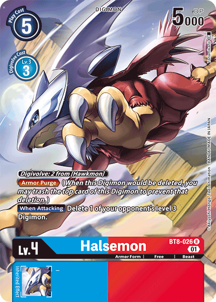 Digimon Card New Awakening Halsemon Alt Art BT8-026 R