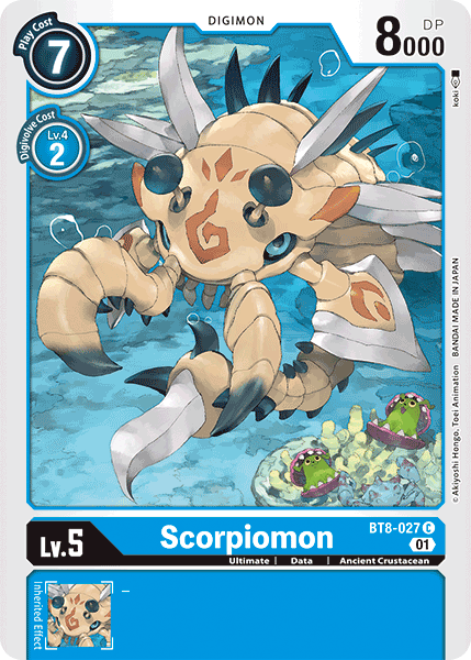 Digimon Card New Awakening Scorpiomon BT8-027 C