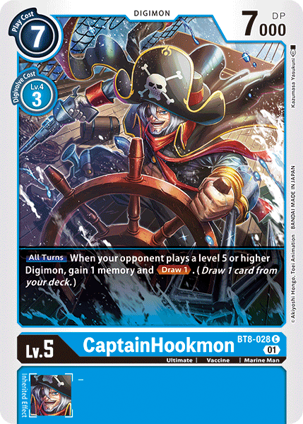 Digimon Card New Awakening CaptainHookmon BT8-028 C