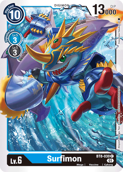 Digimon Card New Awakening Surfimon BT8-030 C