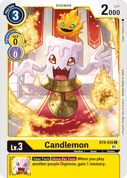 Digimon Card New Awakening Candlemon BT8-035 C
