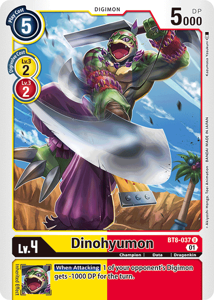 Digimon Card New Awakening Dinohyumon BT8-037 U