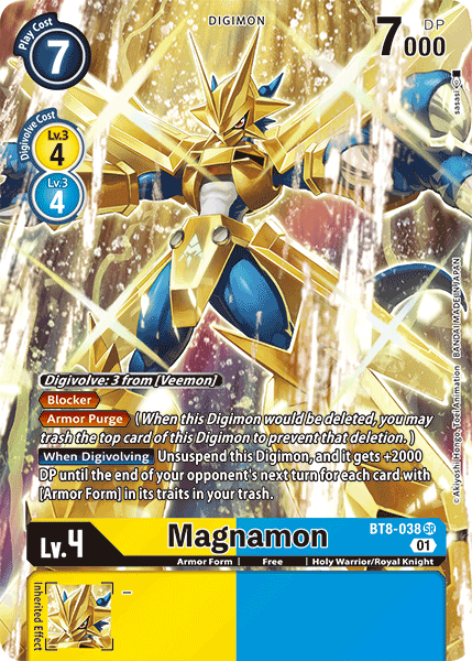 Digimon Card New Awakening Magnamon Alt Art BT8-038 SR