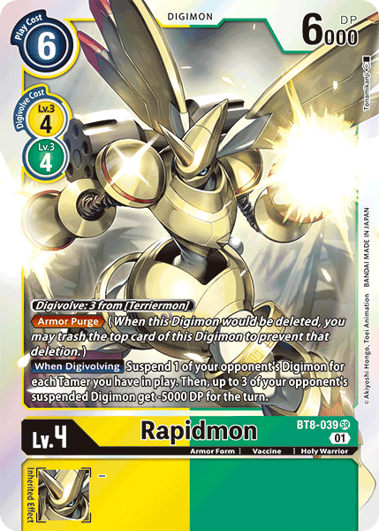 Digimon Card New Awakening Rapidmon BT8-039 SR