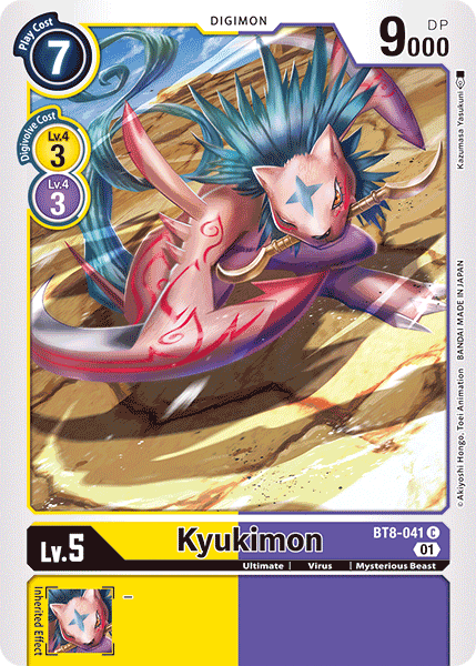 Digimon Card New Awakening Kyukimon BT8-041 C