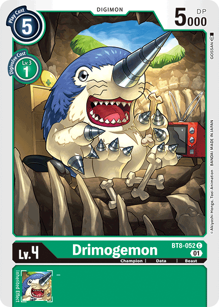 Digimon Card New Awakening Drimogemon BT8-052 C