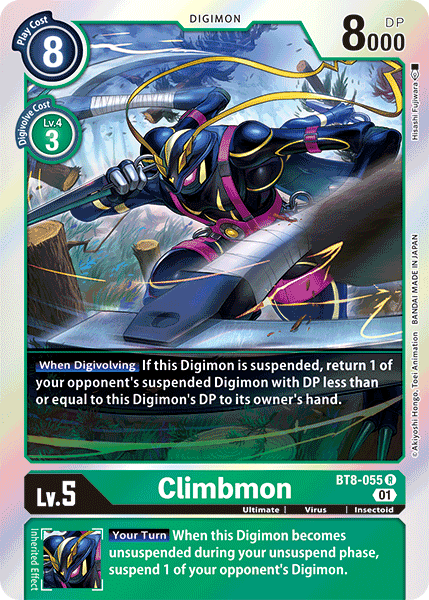 Digimon Card New Awakening Climbmon BT8-055 R