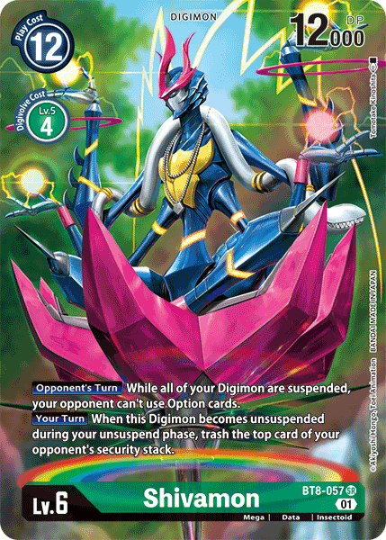 Digimon Card New Awakening Shivamon Alt Art BT8-057 SR