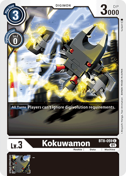 Digimon Card New Awakening Kokuwamon BT8-059 C