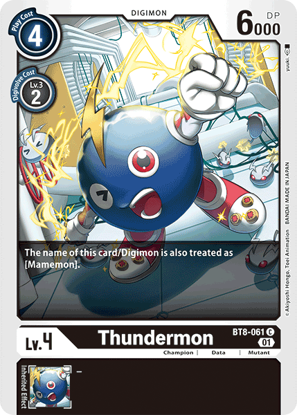 Digimon Card New Awakening Thundermon BT8-061 C