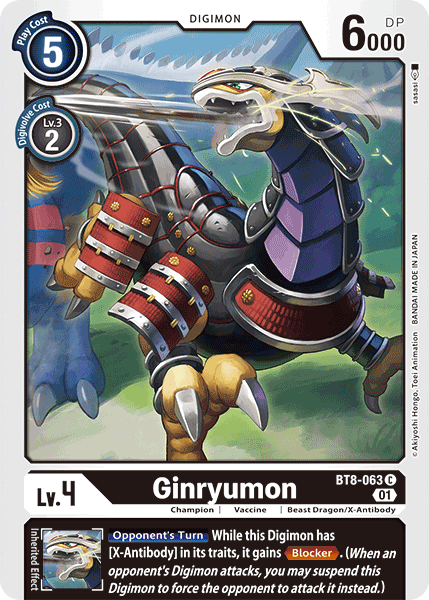 Digimon Card New Awakening Ginryumon BT8-063 C