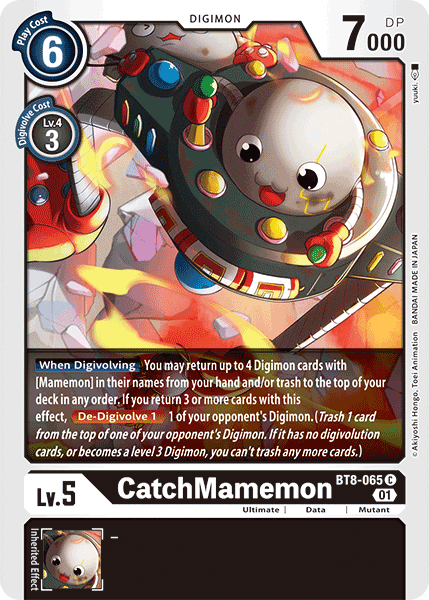 Digimon Card New Awakening CatchMamemon BT8-065 C