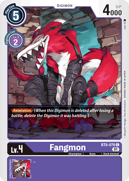 Digimon Card New Awakening Fangmon BT8-076 C