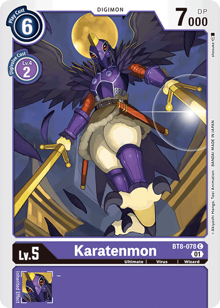 Digimon Card New Awakening Karatenmon BT8-078 C