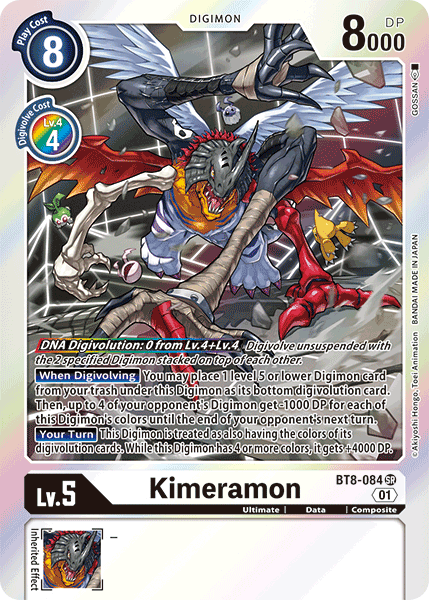 Digimon Card New Awakening Kimeramon BT8-084 SR